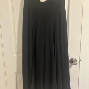 Elegant Black Pleaded Pant Skirt